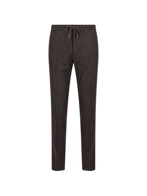 slowear drawstring-waist pressed-crease trousers