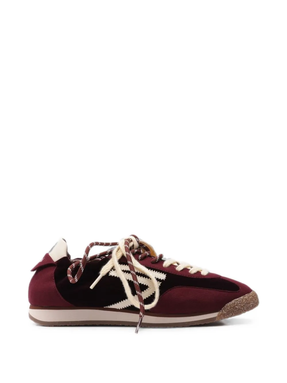 Puraai Panther velvet panelled sneakers - Rot