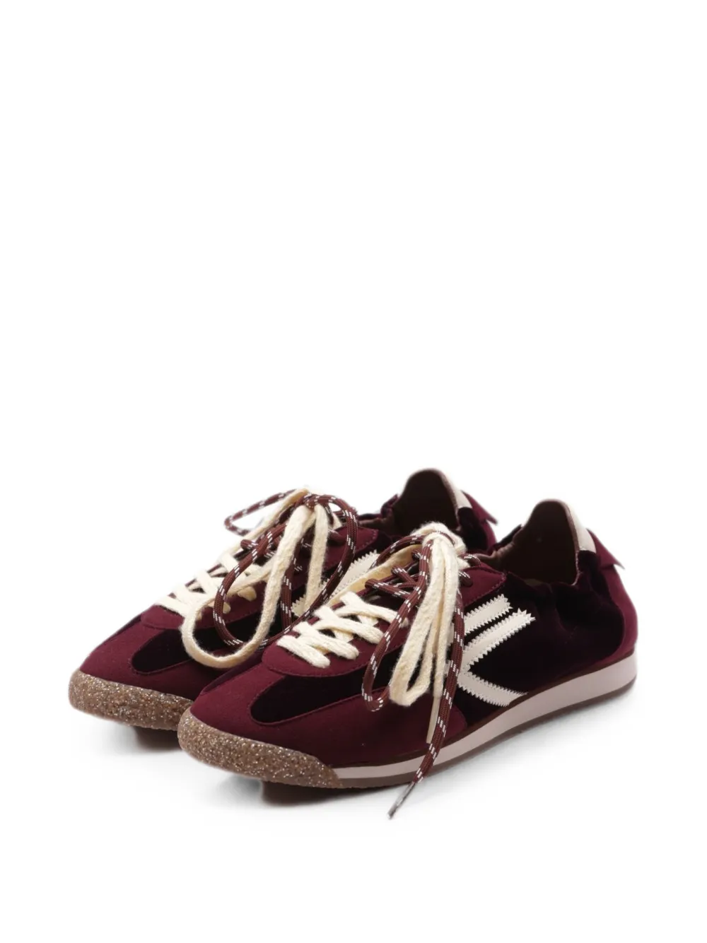 Puraai Panther fluwelen sneakers met vlakken Rood