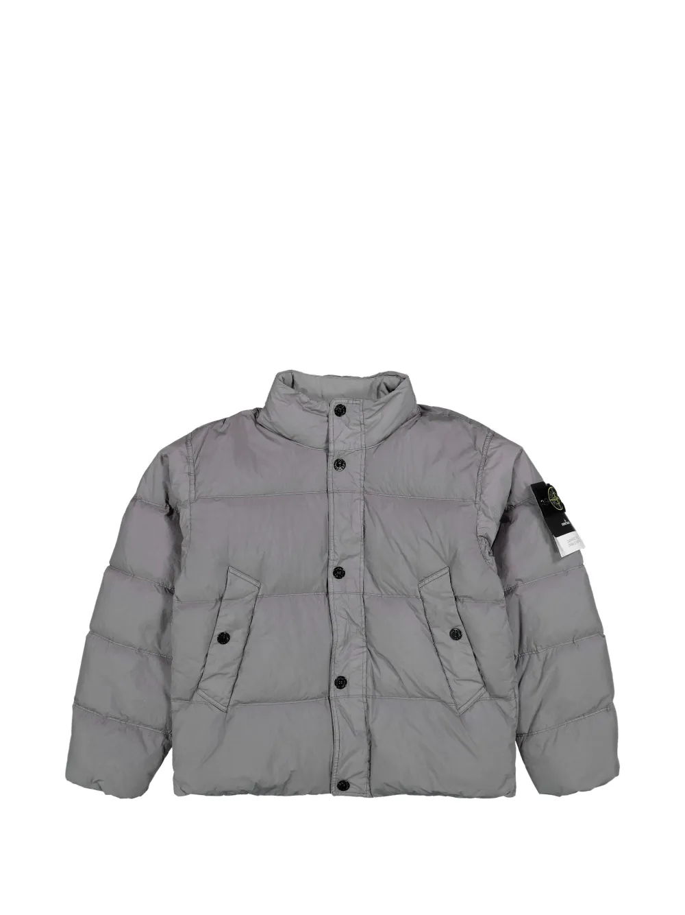Stone Island garment dyed Crinkle Reps NY down jacket with wind resistance - Grigio