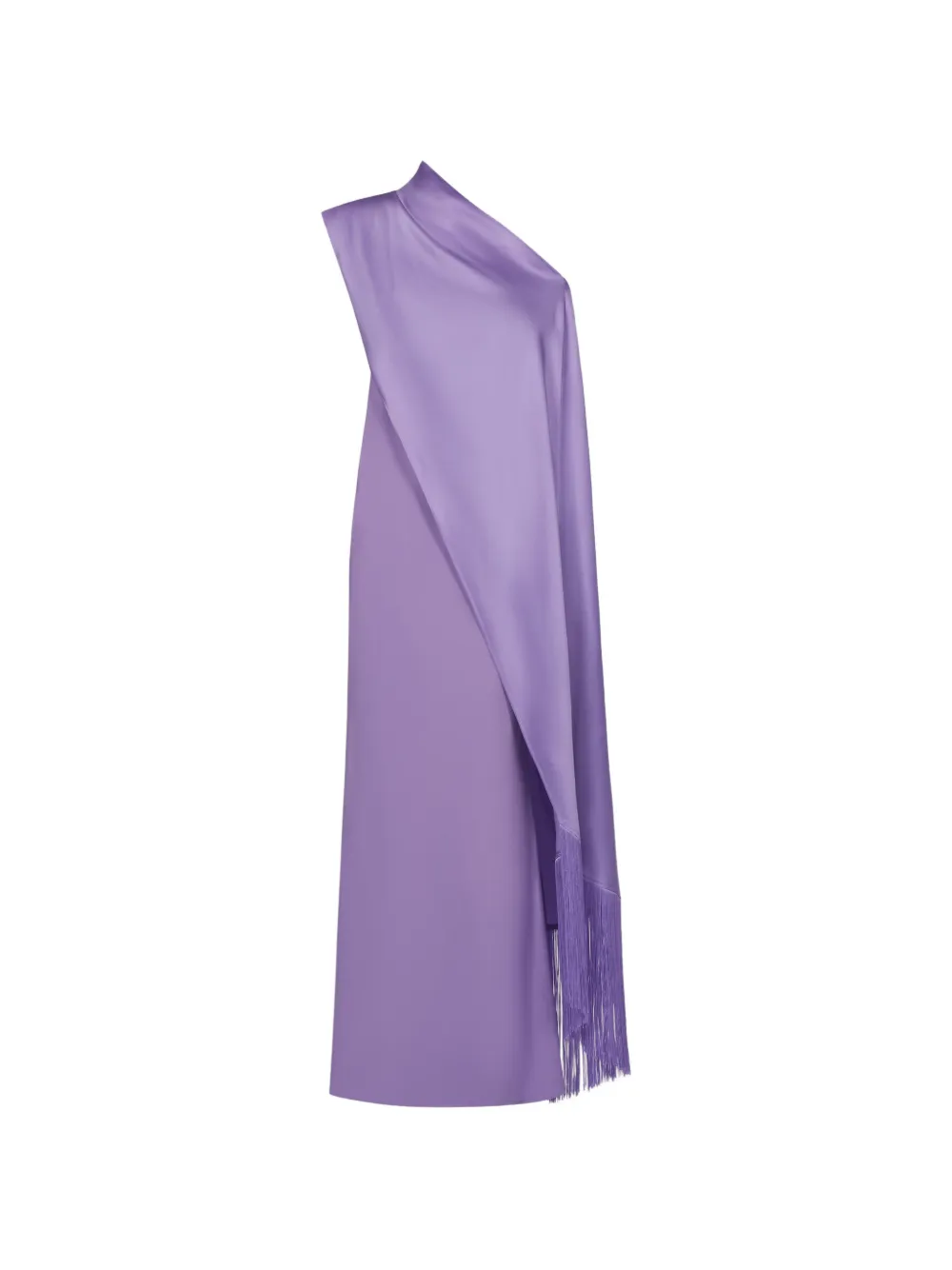 Taller Marmo Berenson Fringe-trimmed Maxi Dress In Purple