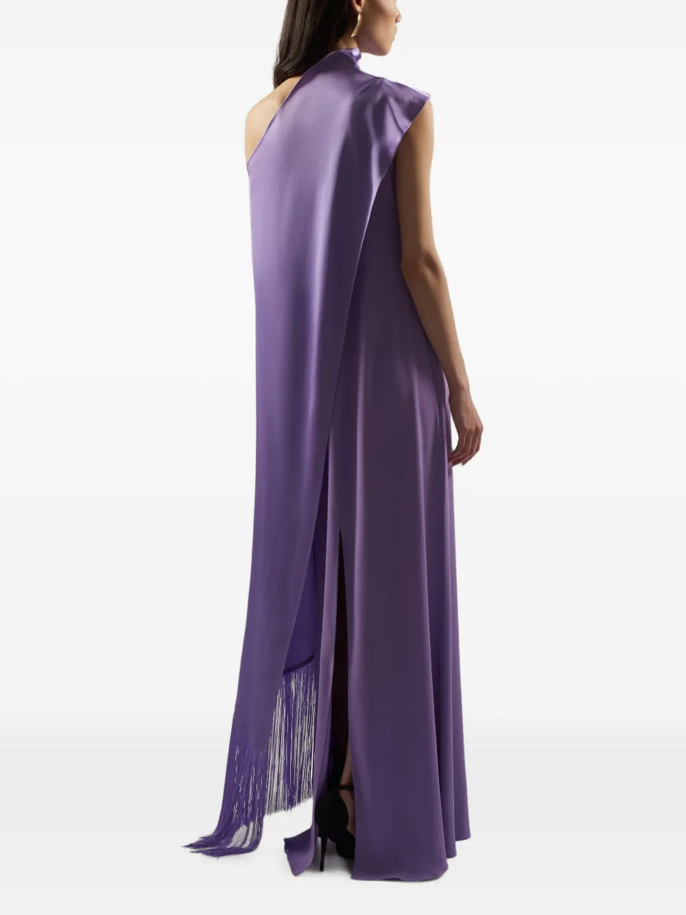 Taller Marmo Berenson maxi-jurk met franje Paars