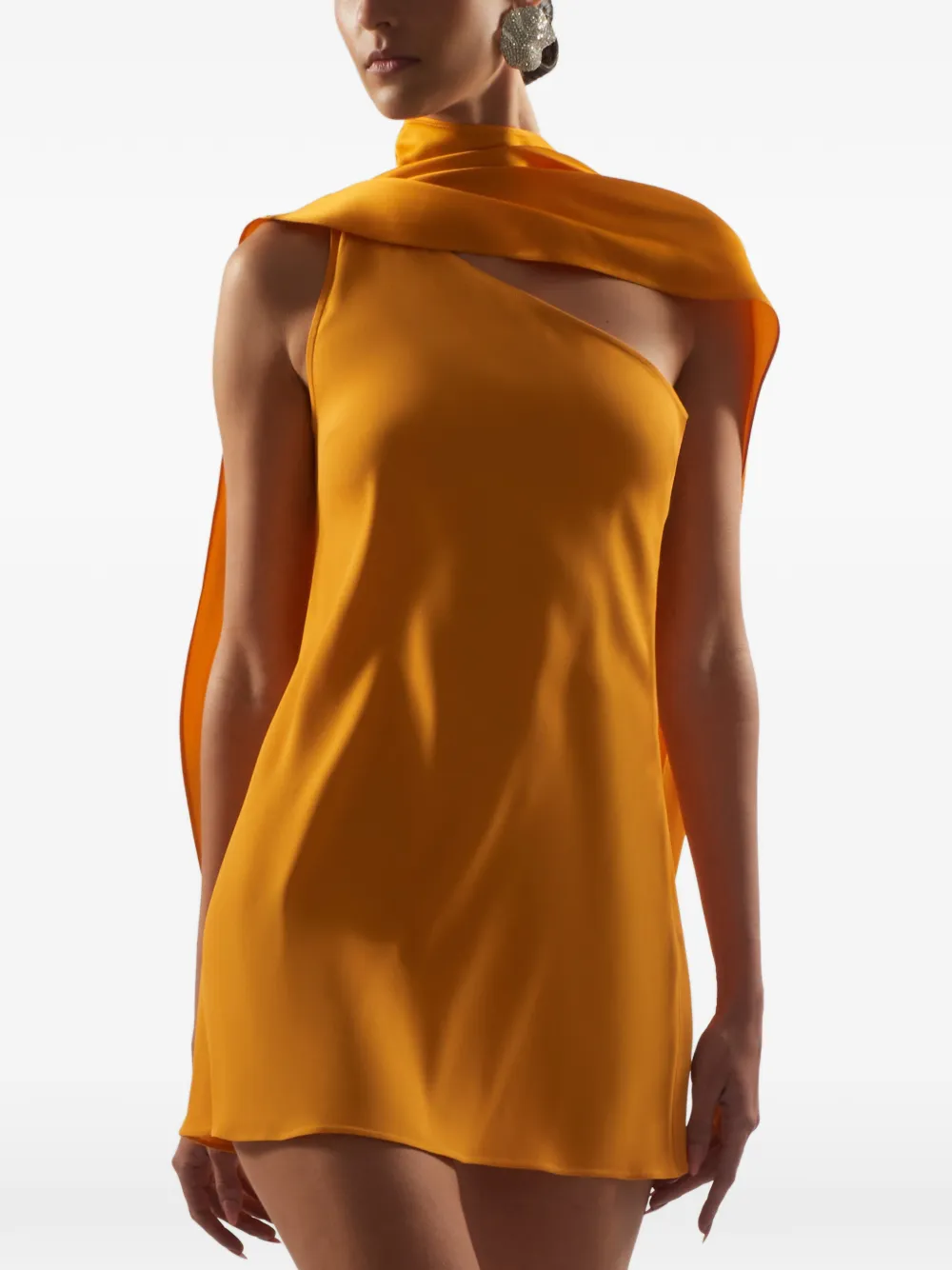 Taller Marmo Berenson mini-jurk met franje Oranje