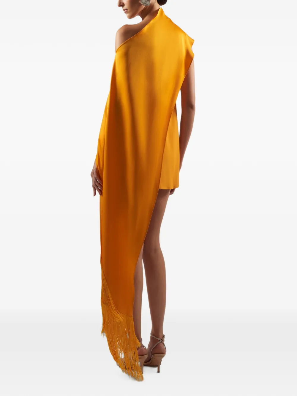 Taller Marmo Berenson mini-jurk met franje Oranje