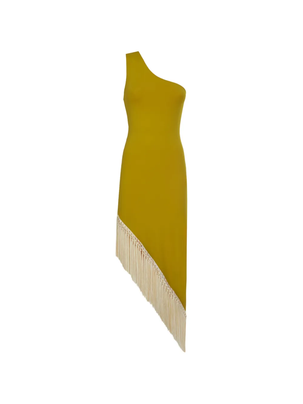 Taller Marmo Yacare one-shoulder asymmetric dress - Gelb