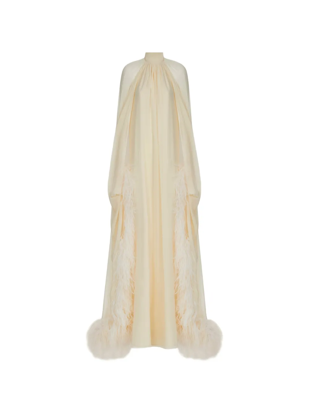 Taller Marmo Eterea feather-trim gown - Toni neutri