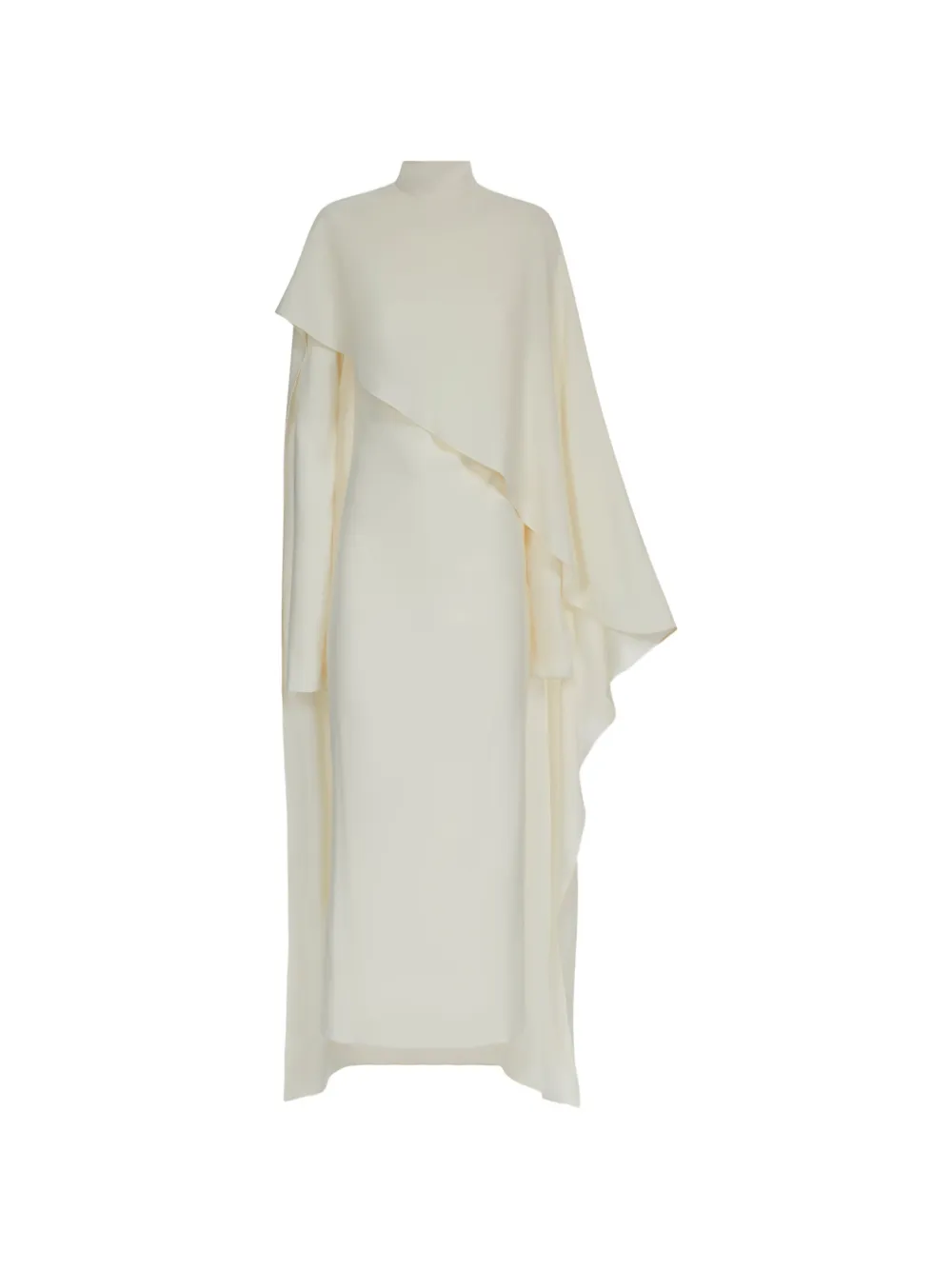Taller Marmo Carrington Cape-panel Midi Dress In White