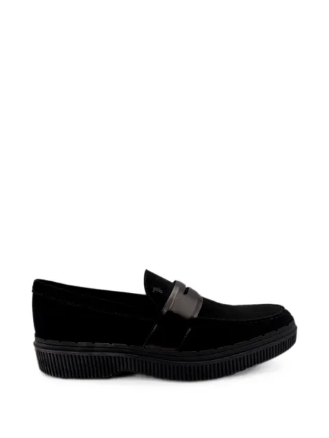 Tod's suede platform loafers
