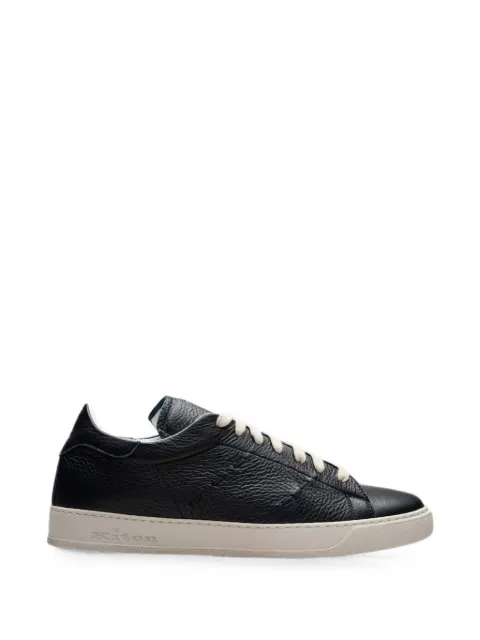 Kiton cross-stitch leather sneakers