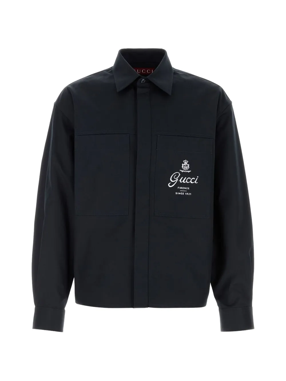 Gucci logo-print chest-pocket shirt - Black