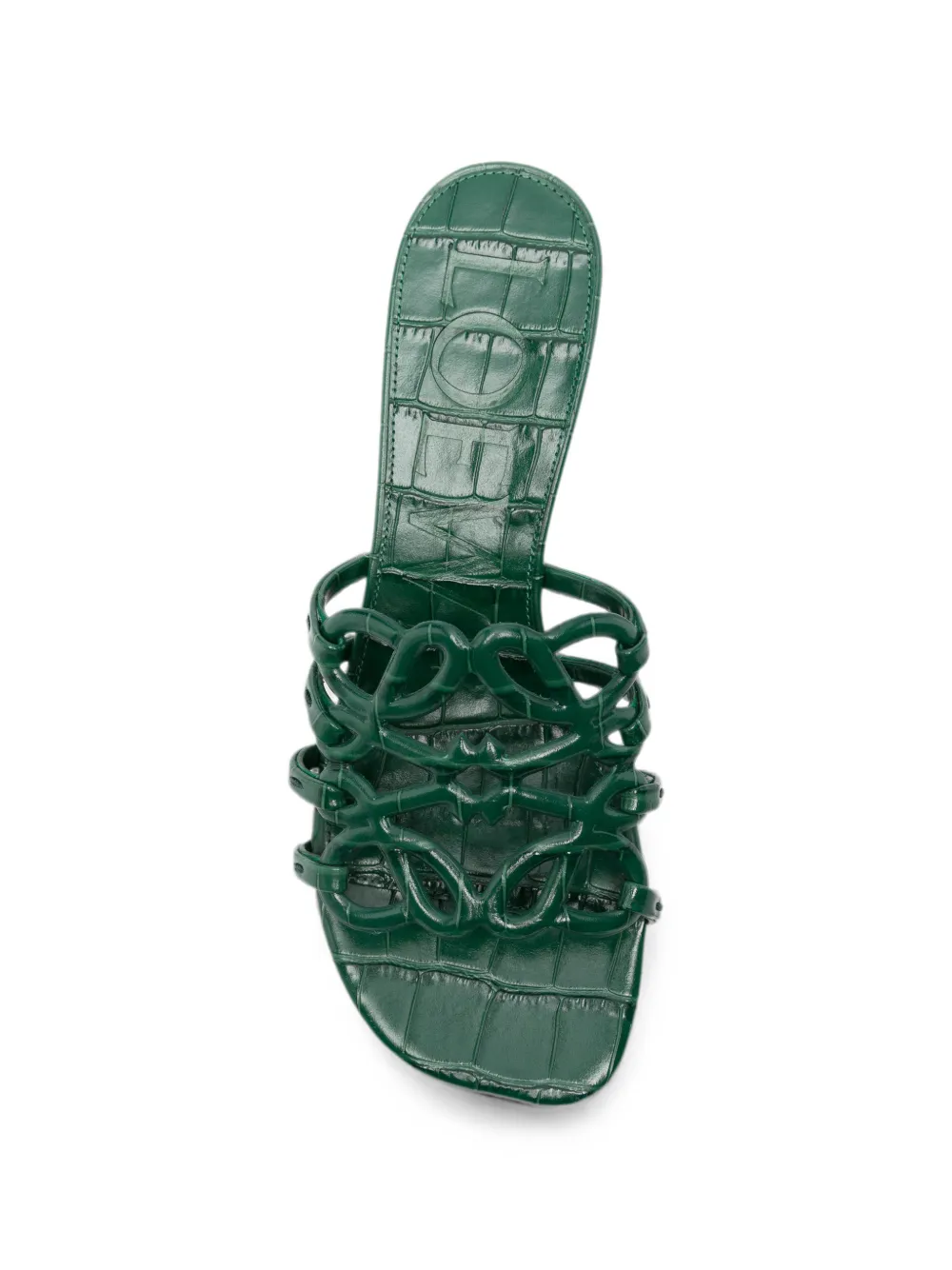LOEWE Petal Anagram croc-effect sandals Groen