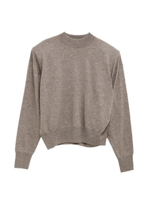 The Frankie Shop padded-shoulder mock-neck sweater