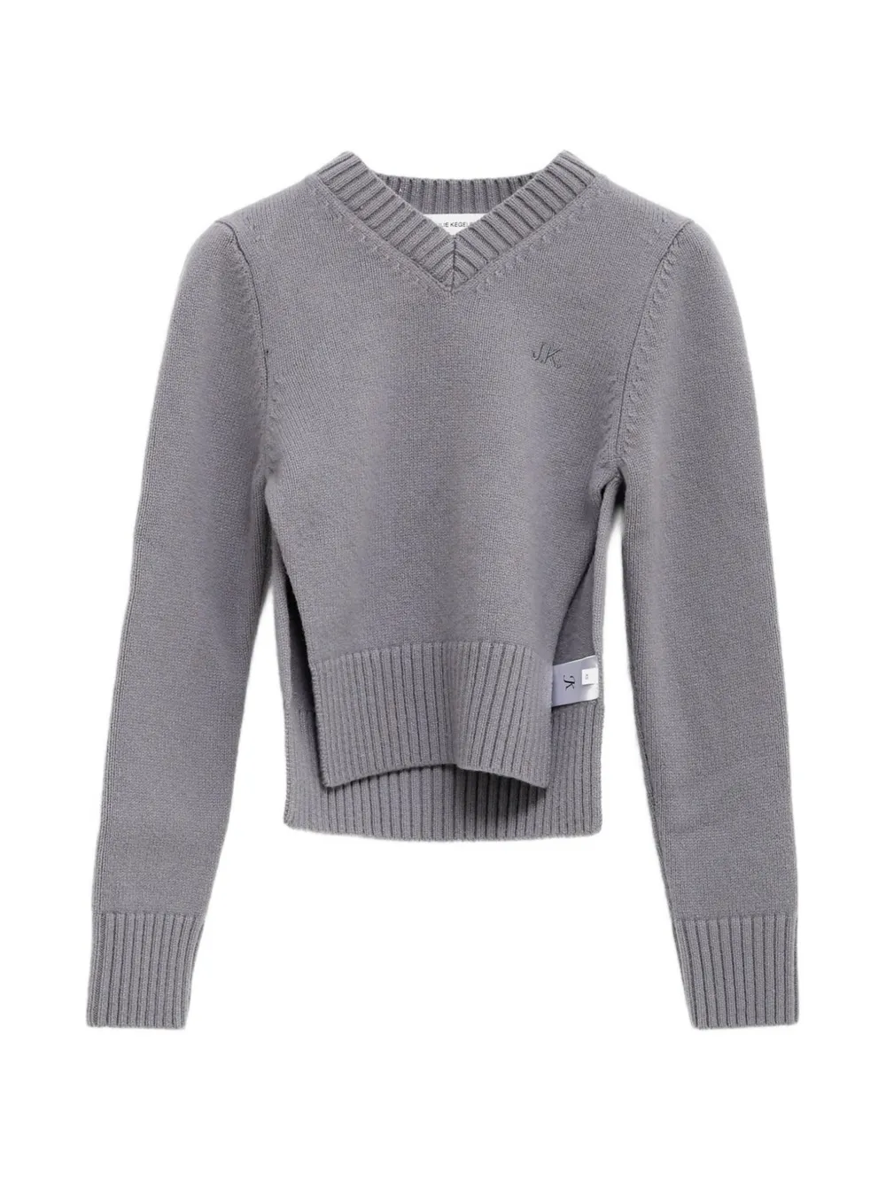 Julie Kegels Shrunken cut-out V-neck sweater
