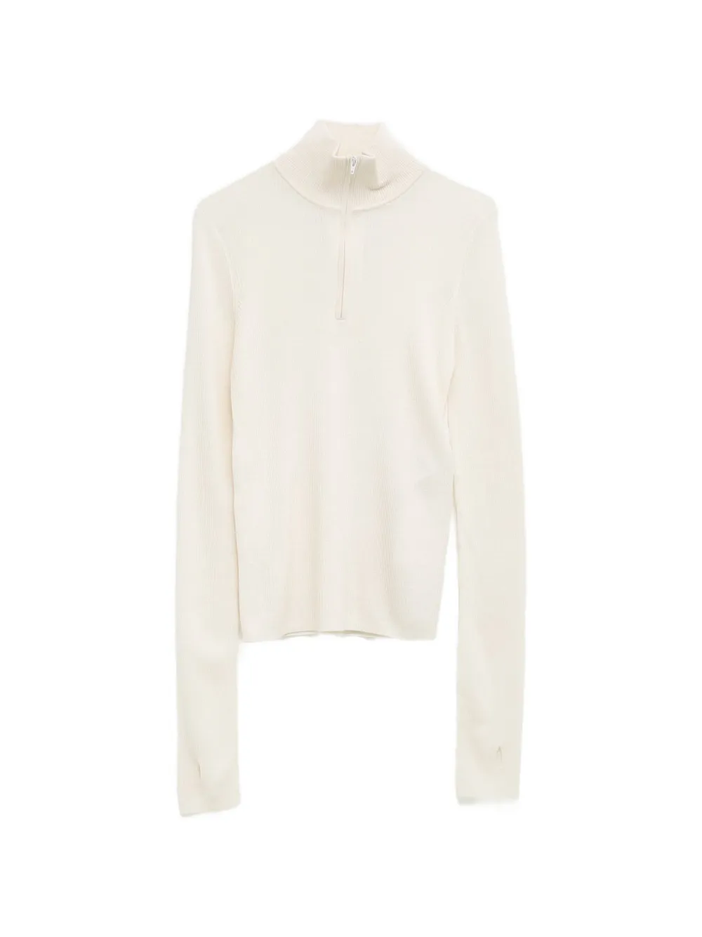 The Frankie Shop Sade knitted zip-fastening sweater - Nude