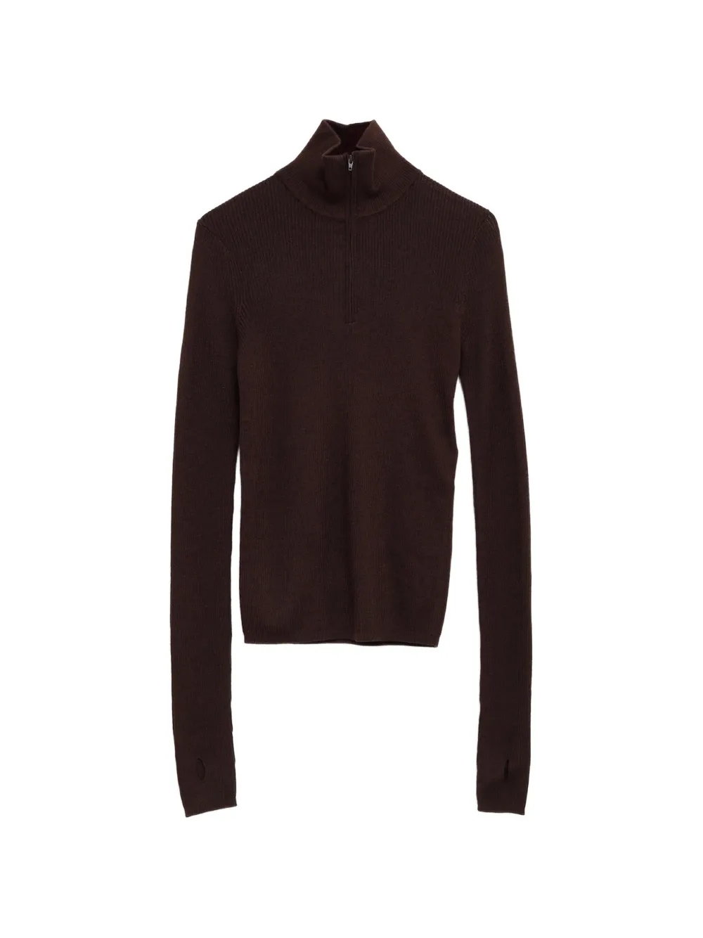 The Frankie Shop Sade half-zip ribbed-knit sweater
