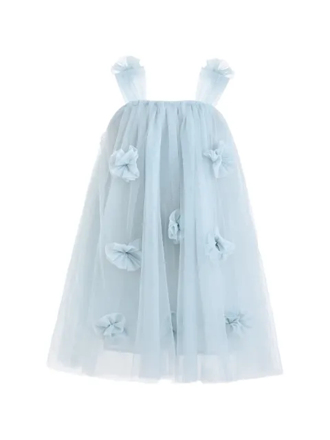 Sweet Cactus flower-embellished tulle dress