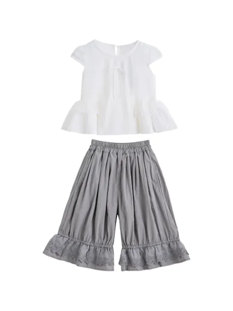 Sweet Cactus ruffled-trim shorts set