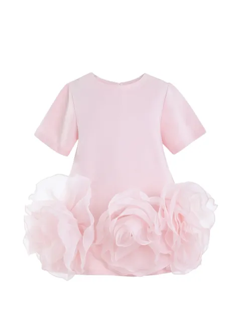 Tulleen vestido Verina acampanado con dobladillo de volantes