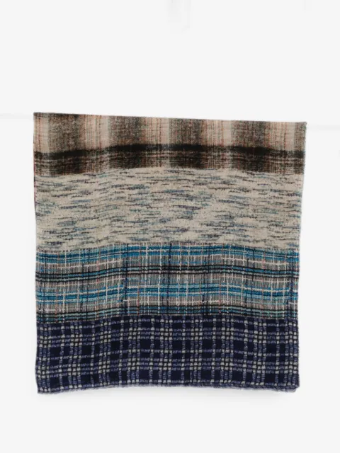 Faliero Sarti checked fringed scarf