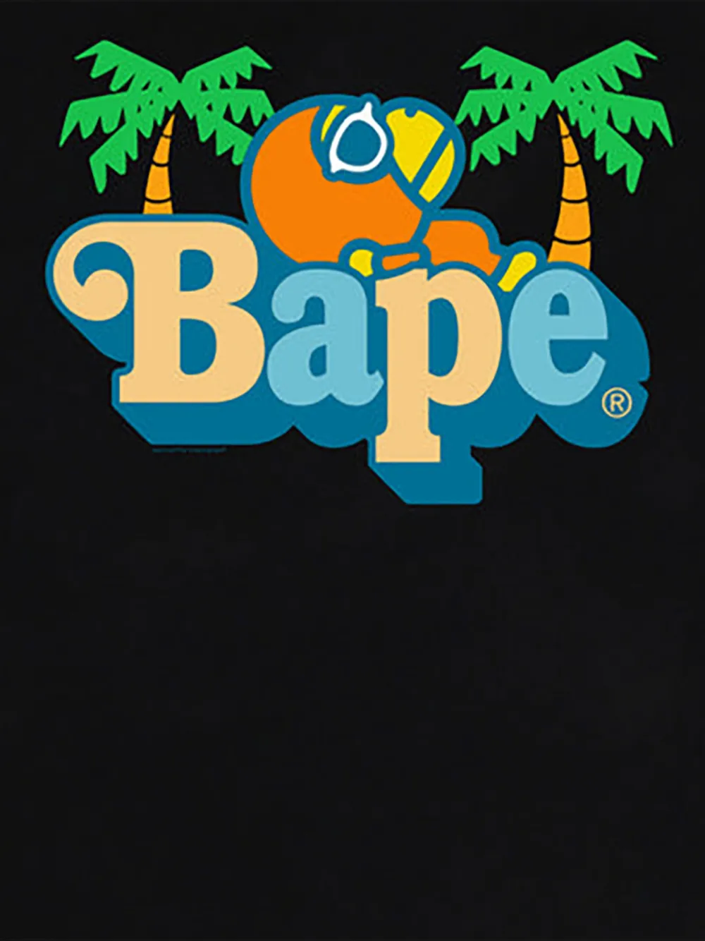 A BATHING APE Colors Milo on Bape T-shirt Zwart