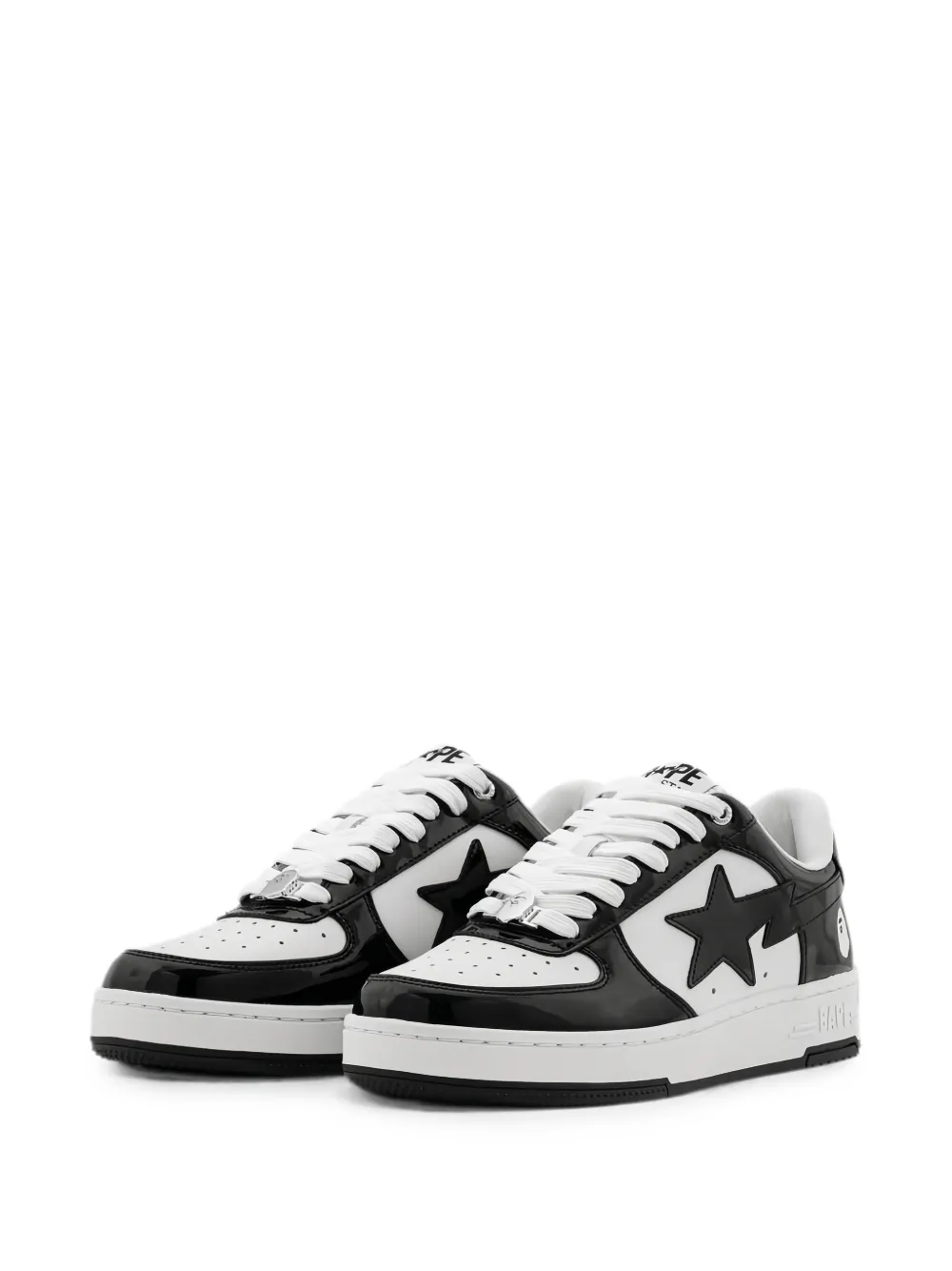 A BATHING APE Bape Sta #1 M2 patent-leather sneakers Zwart