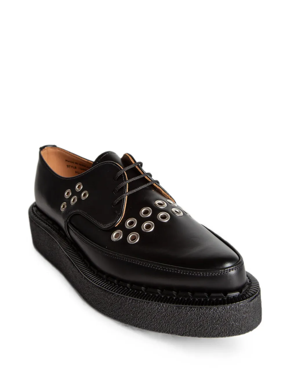 Comme des Garçons Homme Plus x George Cox Diano eyelet-embellished creeper shoes Zwart