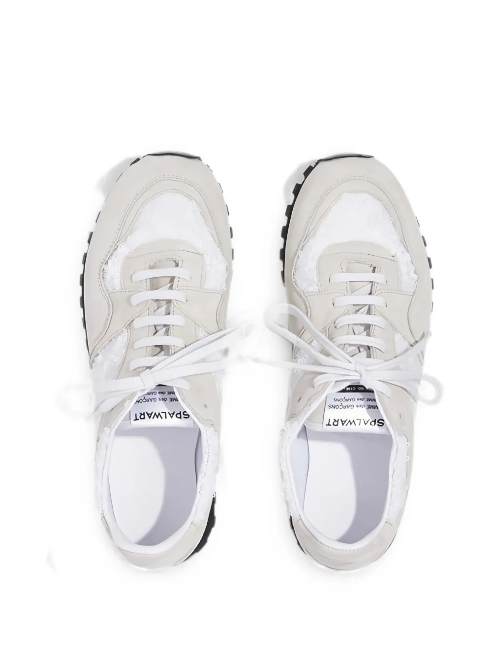 Comme Des Garçons x Spalwart sequin-embellished suede sneakers Beige