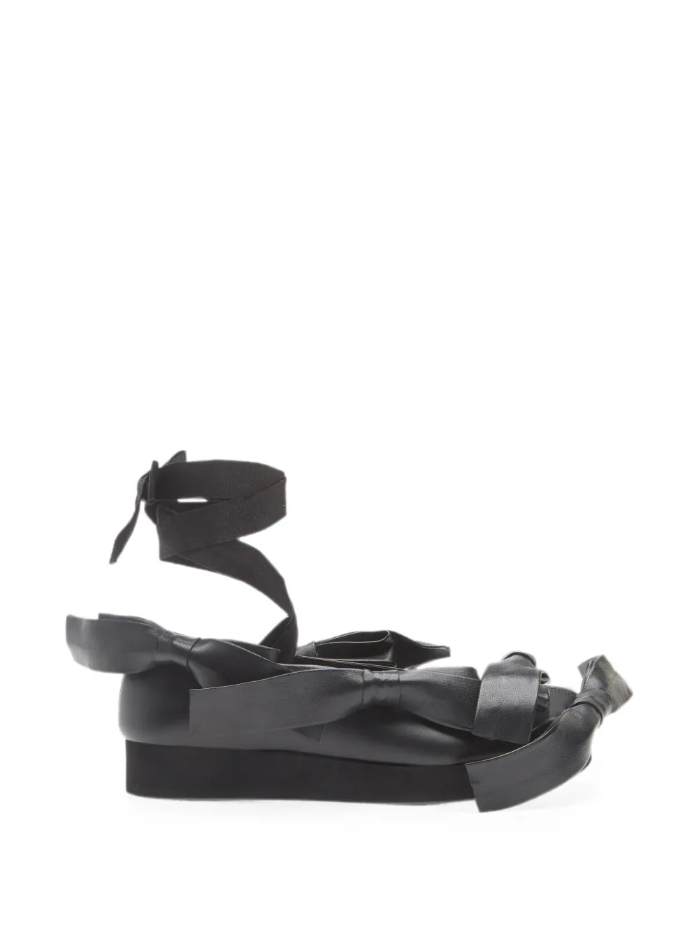 Comme Des Garçons x Phileo bow-detail ballet flats - Nero