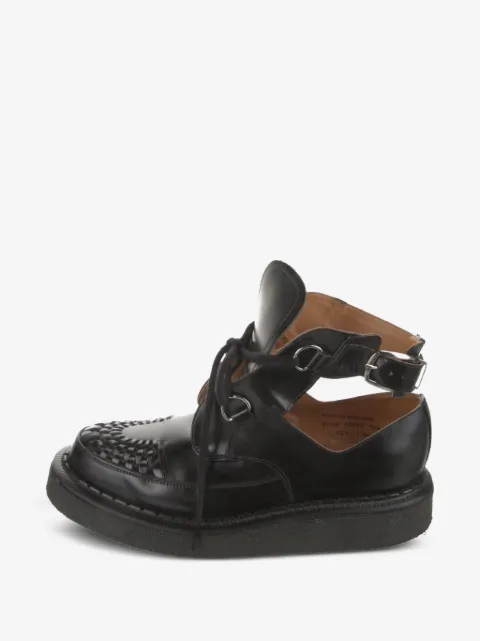 Comme des Garçons Homme Plus woven buckle-strap ankle boots