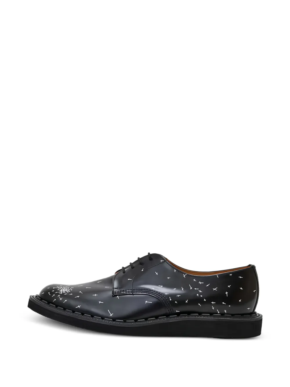 Comme des Garçons Homme Plus x Gibson cross-print loafers shoes - Nero