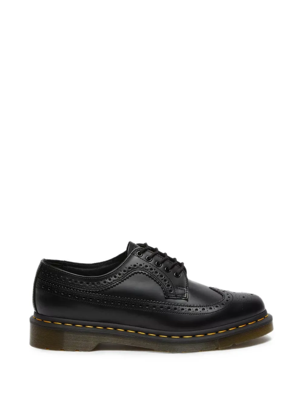 Dr. Martens 3989 Yellow Stitch brogue-details Derby shoes Zwart