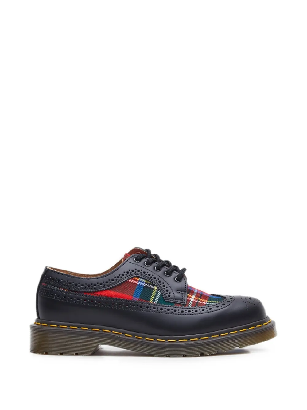 Dr. Martens tartan-panel brogue Derby shoes - Schwarz