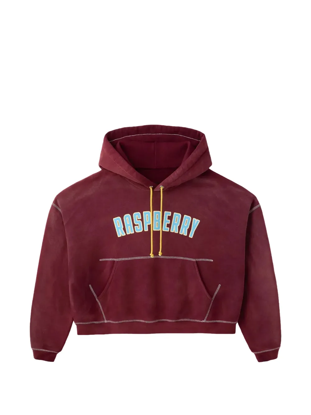 GV Gallery Vando contrast-stitch hoodie - Rosso