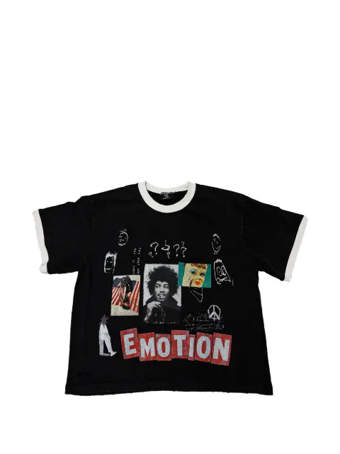 Mixed Emotion Camiseta Ringer com estampa gráfica Static