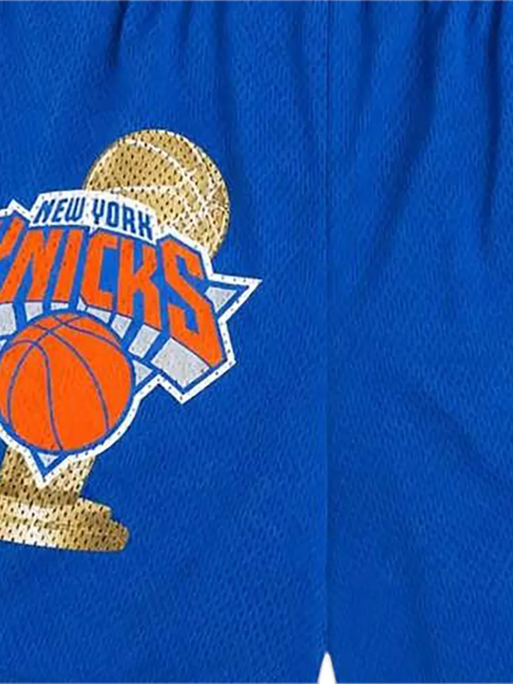 ERIC EMANUEL x New York Knicks shorts met logoprint Blauw
