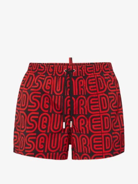 DSQUARED2 all-over logo midi swim boxer