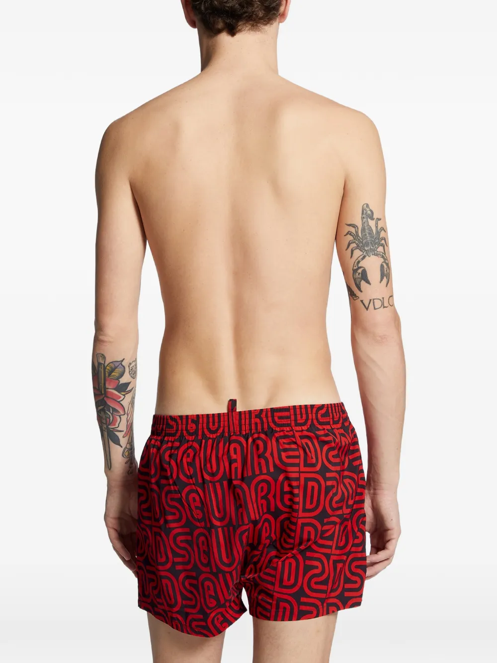 DSQUARED2 Midi-zwembroek met logo Zwart