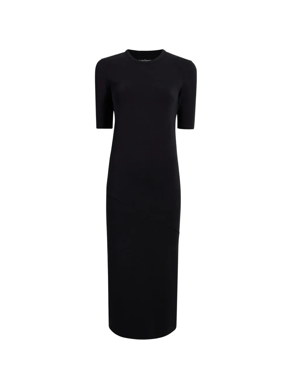 Another Tomorrow elbow-sleeve midi dress - Black