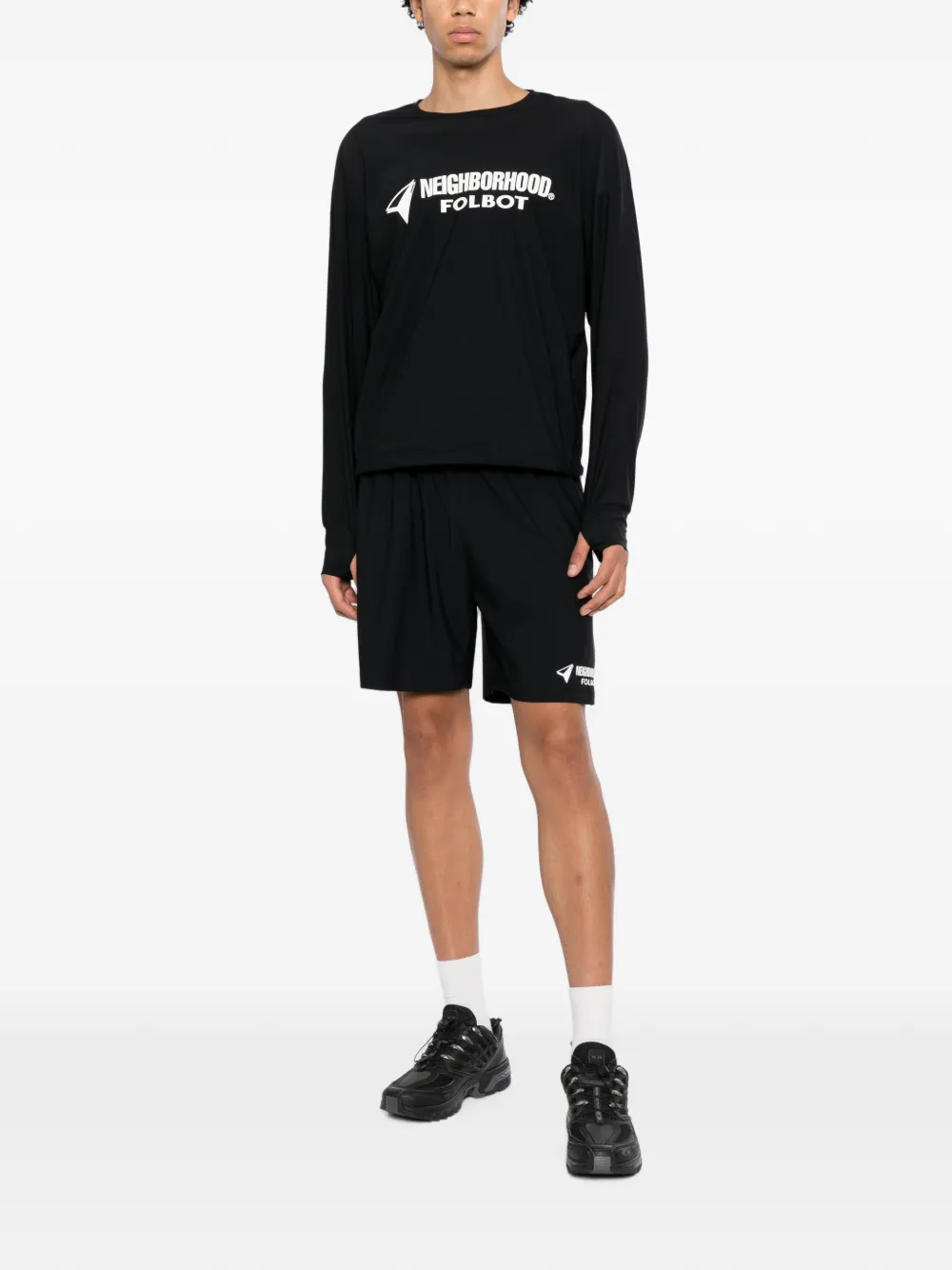 Neighborhood Trainingspak met logoprint Zwart