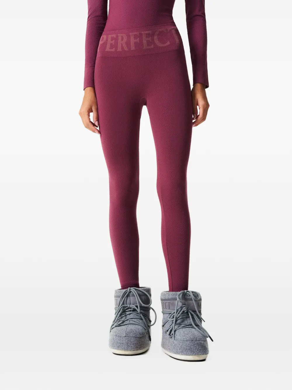 Perfect Moment Ski-Leggings mit Logo-Bund - Rot