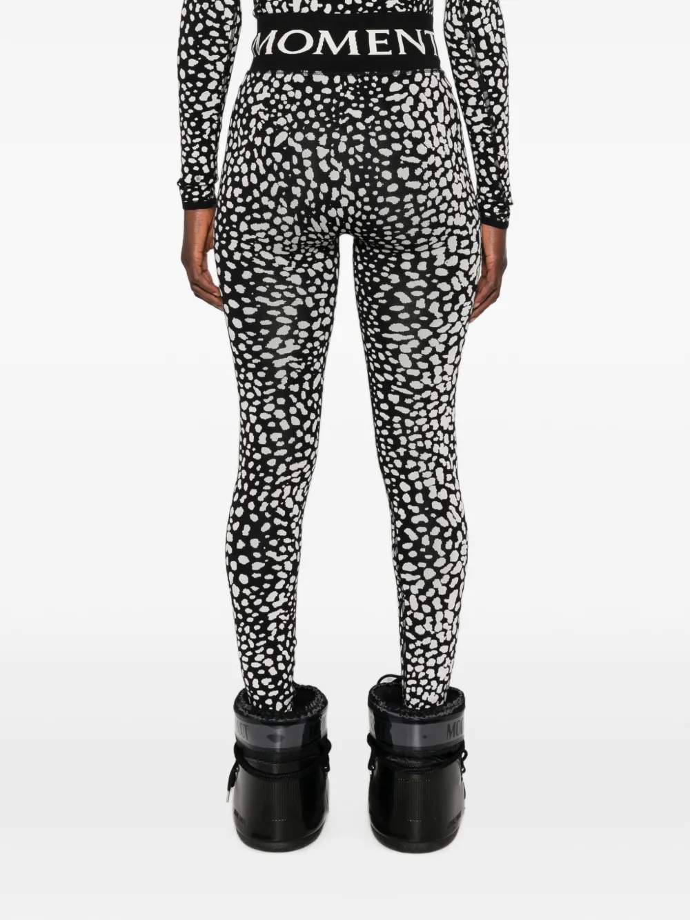 Perfect Moment Legging met luipaardprint Zwart
