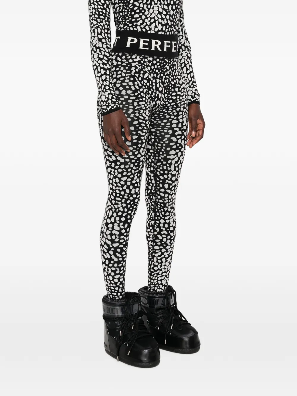 Perfect Moment Legging met luipaardprint Zwart