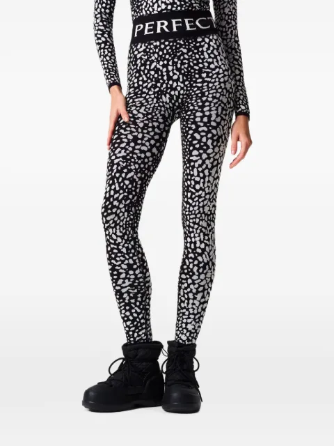 Perfect Moment leggings i jacquard med leopardtryk