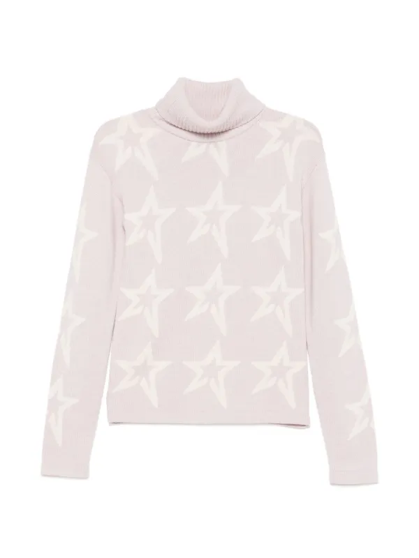 Perfect Moment Stardust Star-intarsia Sweater in Pink