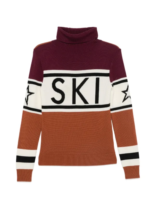 Perfect Moment Schild Intarsia-knit Sweater in Brown