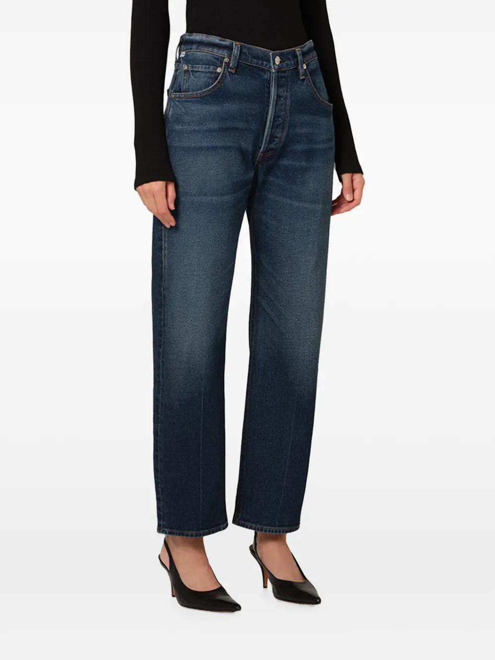 Citizens of Humanity Winslow Boyfriend jeans met knopen Blauw