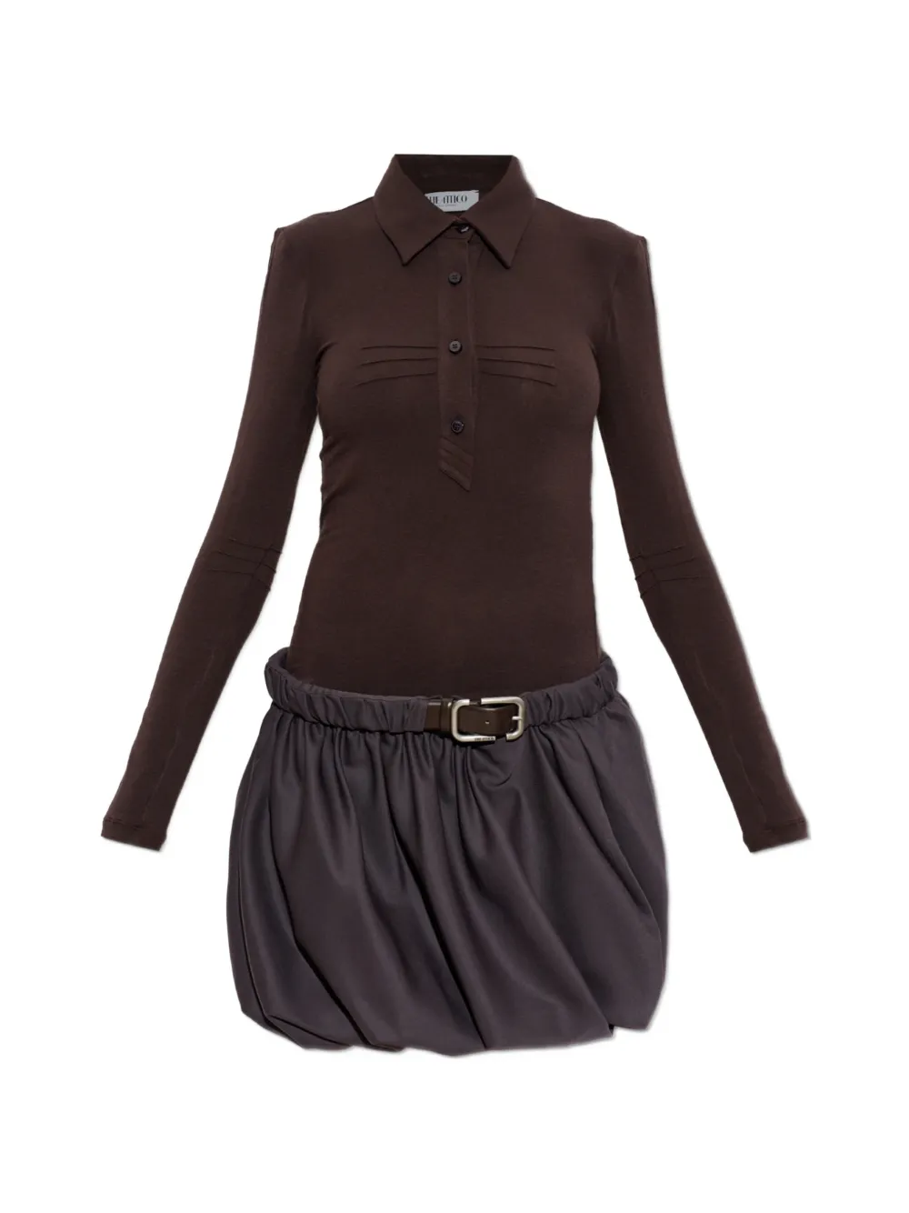 The Attico dark brown mini dress - Marrone