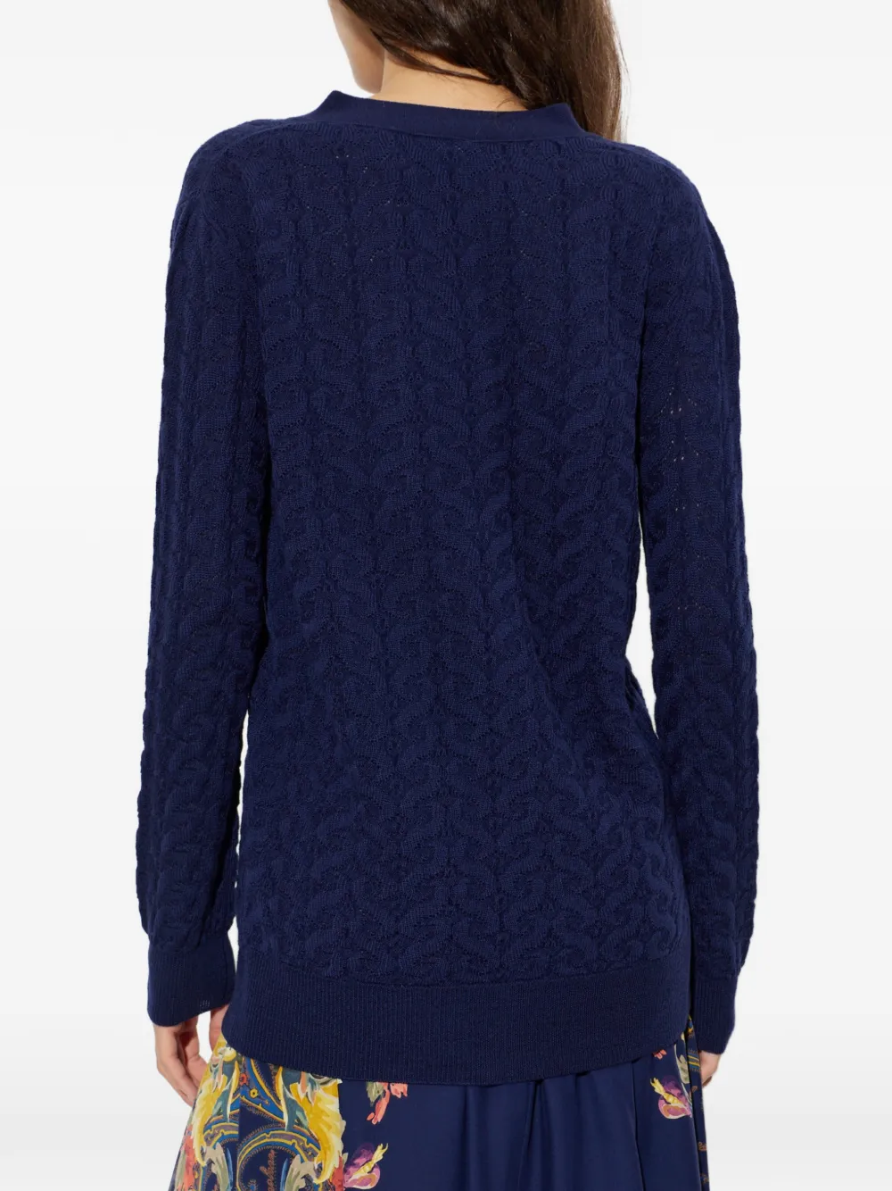 ETRO wool cardigan Blauw