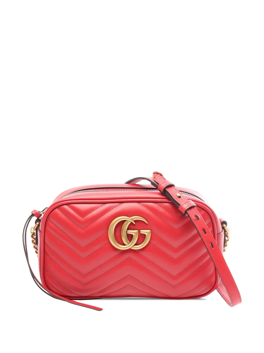 Gucci Pre-Owned 2016-2026 Small GG Marmont Matelasse Leather crossbody bag - Rot