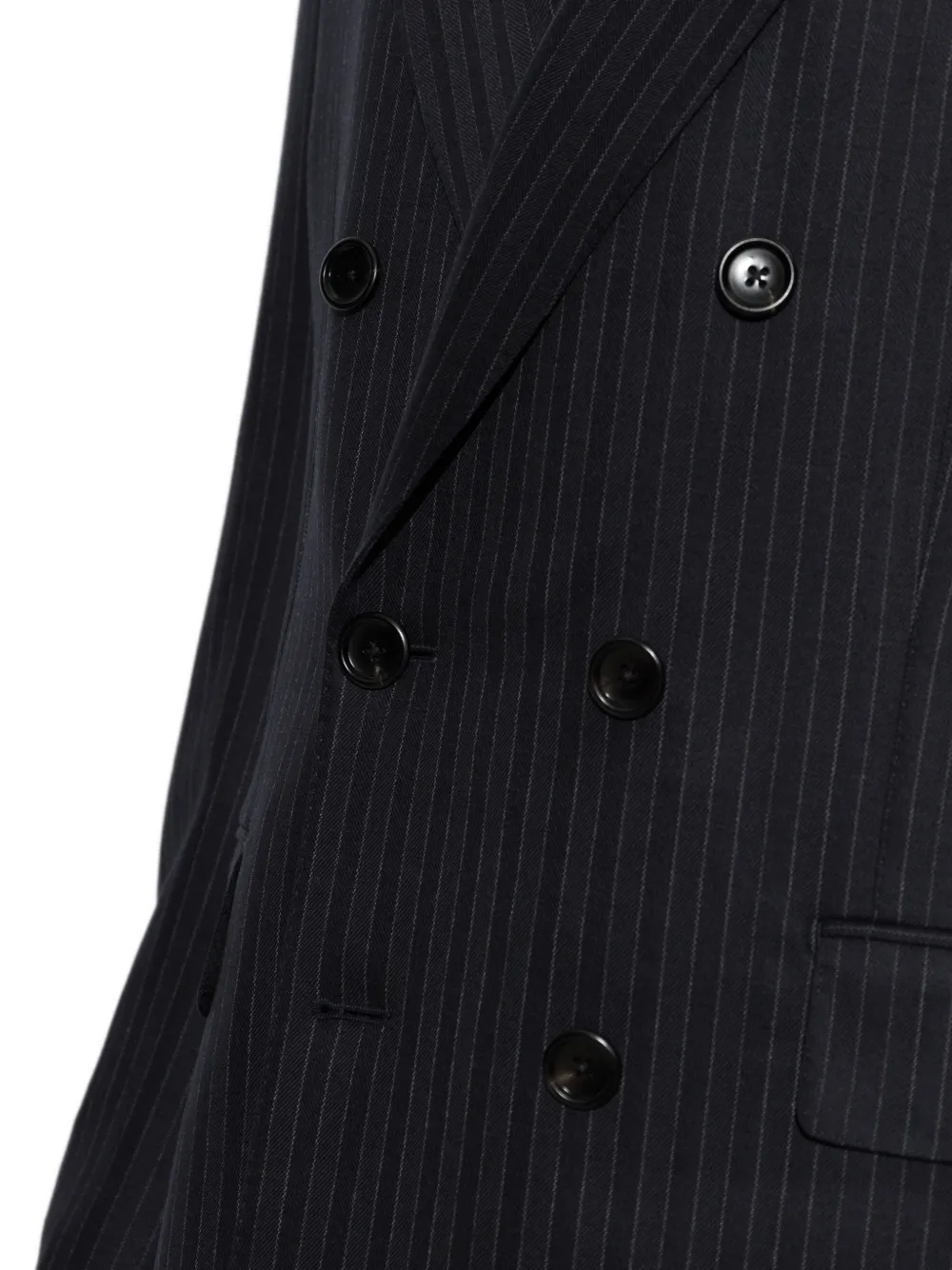 TOM FORD Blazer met krijtstreep Blauw